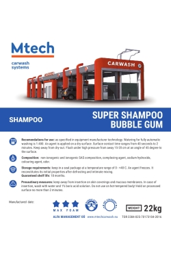 SUPER SHAMPOO BUBBLE GUM 22KG